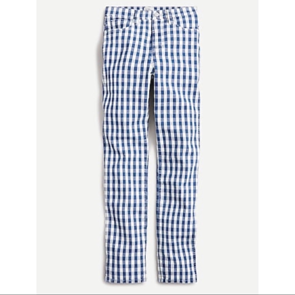 NWT J.Crew 10" Vintage Straight Jean in Gingham